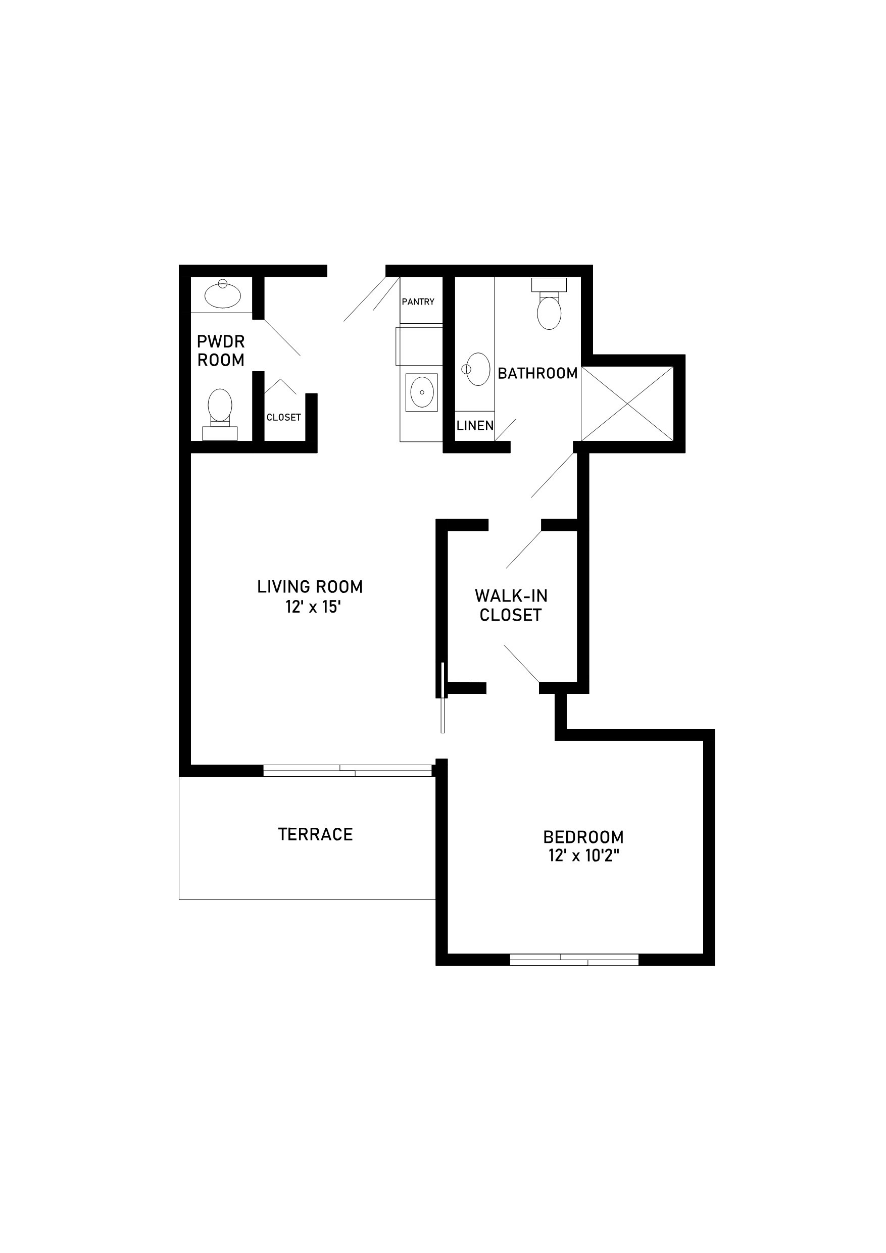 assisted living floor plan 1 bedroom 1 bathroom 603 square feet